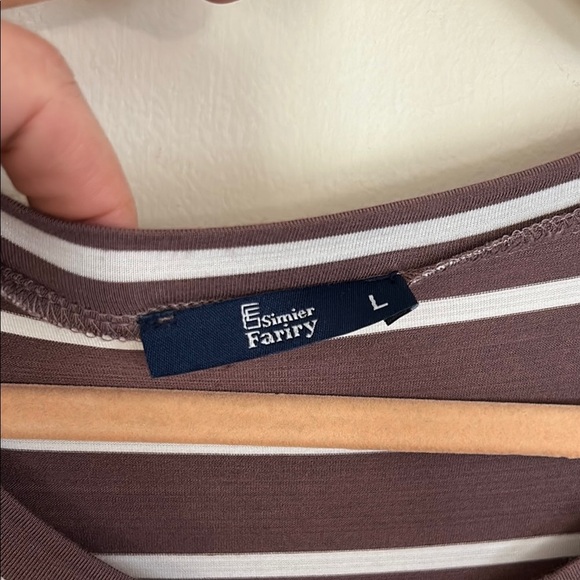 Brown Striped Casual Dress - Picture 2 of 4